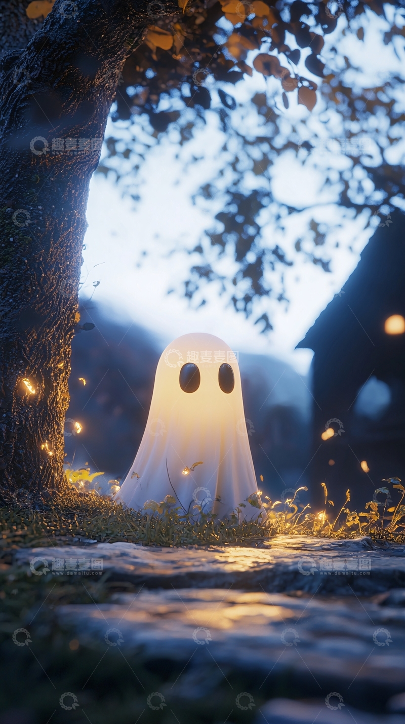 高清大图下载【趣麦麦图】幽灵灯下的神秘夜晚