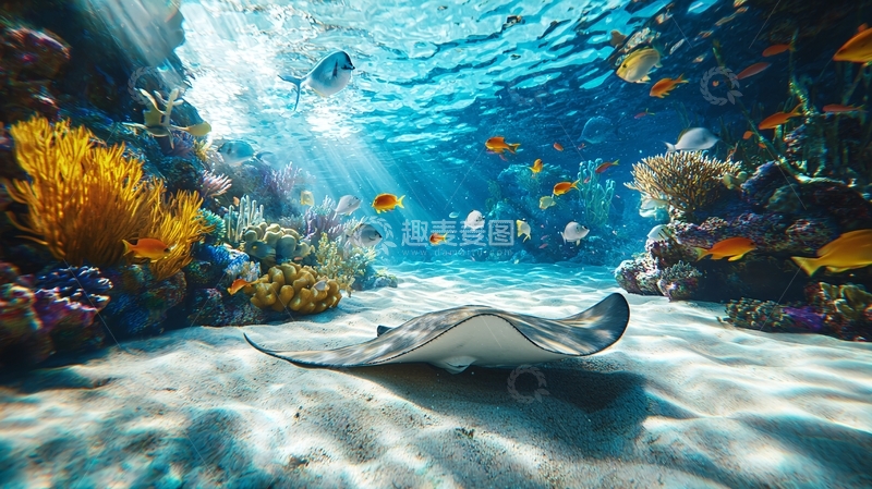 高清大图下载【趣麦麦图】海底世界珊瑚礁海鱼海星