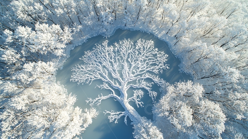 高清大图下载【趣麦麦图】梦幻冬日寒湖