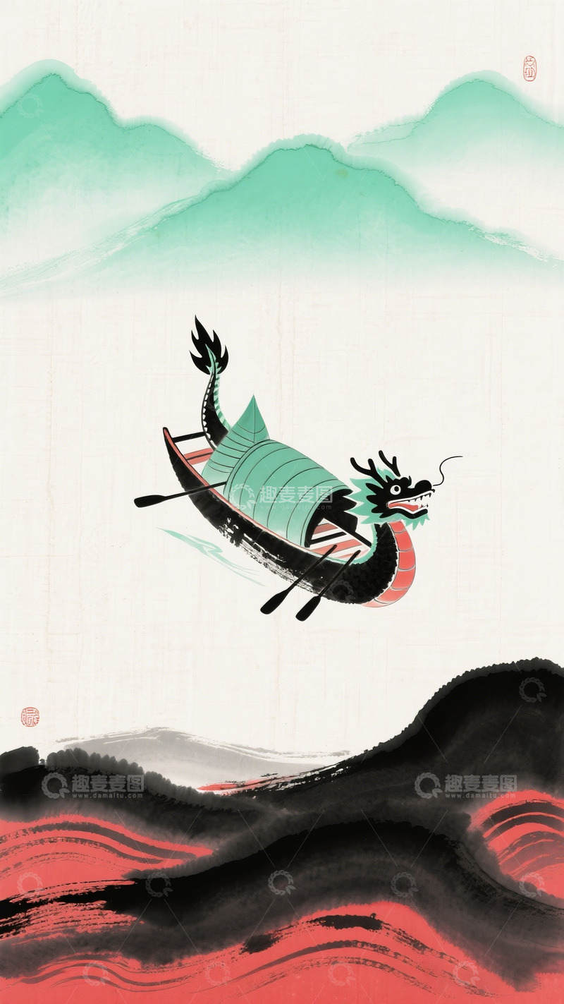 高清大图下载【趣麦麦图】端午海报2