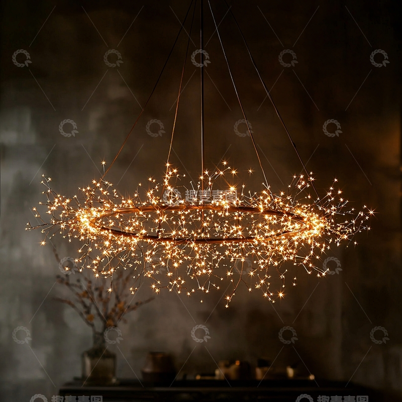 高清大图下载【趣麦麦图】星沙编织的吊灯