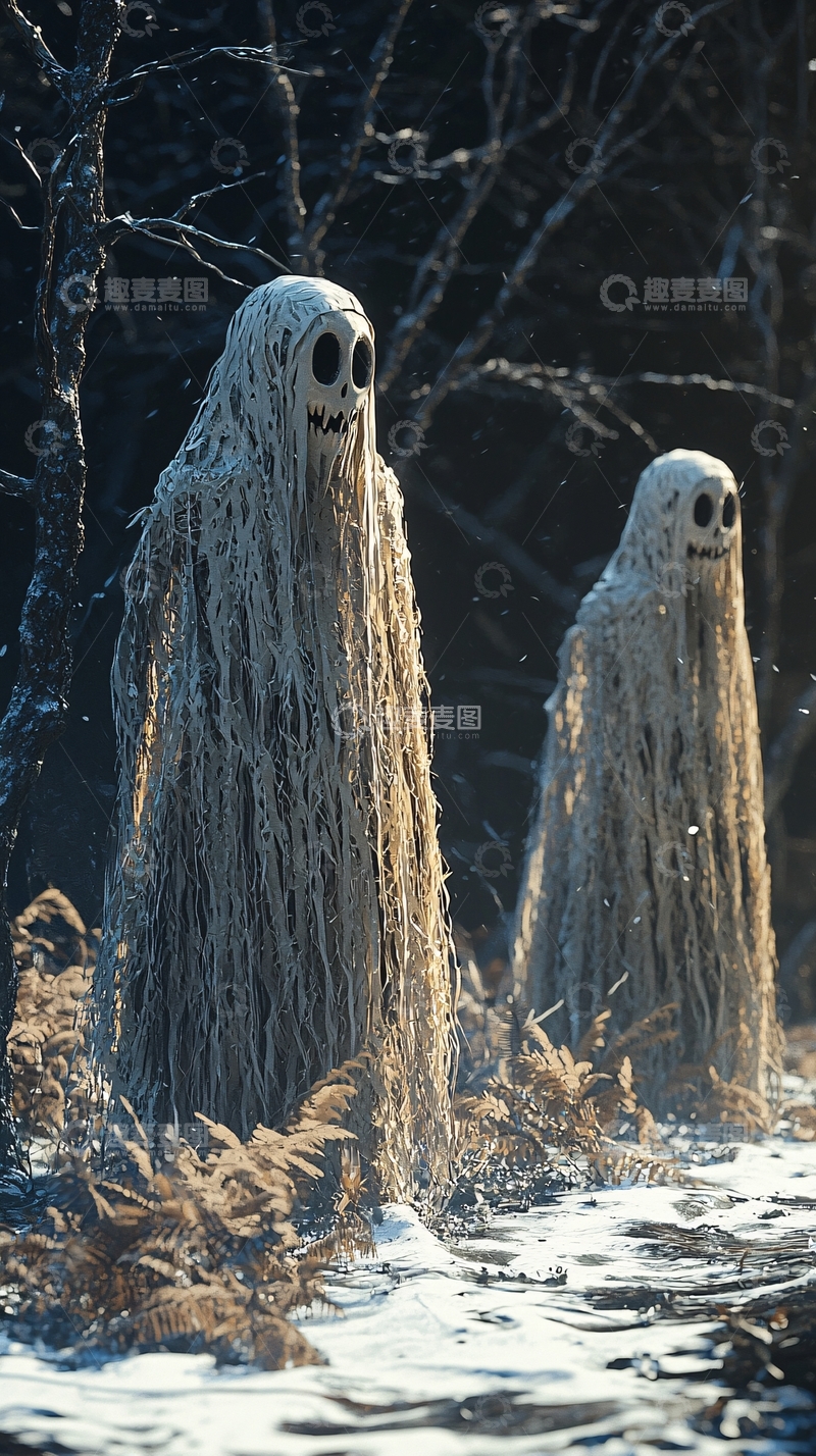 高清大图下载【趣麦麦图】冬季森林中的幽灵