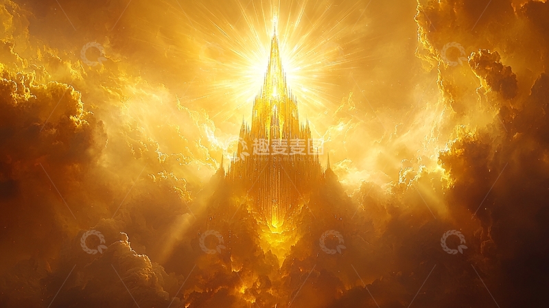 高清大图下载【趣麦麦图】高塔顶端的灿烂宝石