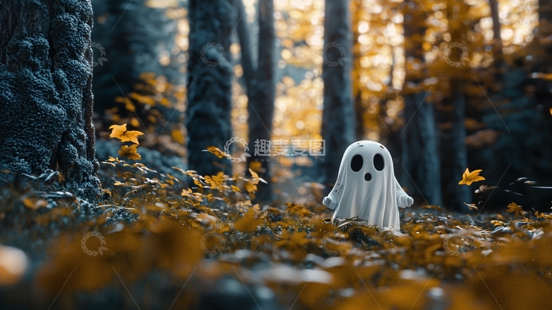 高清大图下载【趣麦麦图】幽灵森林中的秋天