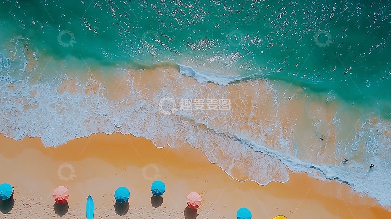 高清大图下载【趣麦麦图】夏日海滩风景