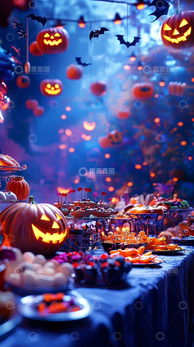 高清大图下载【趣麦麦图】万圣节主题派对装饰场景