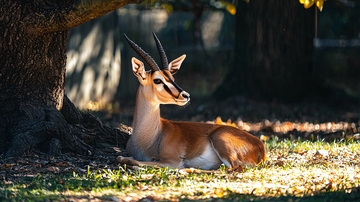 树荫下的羚羊