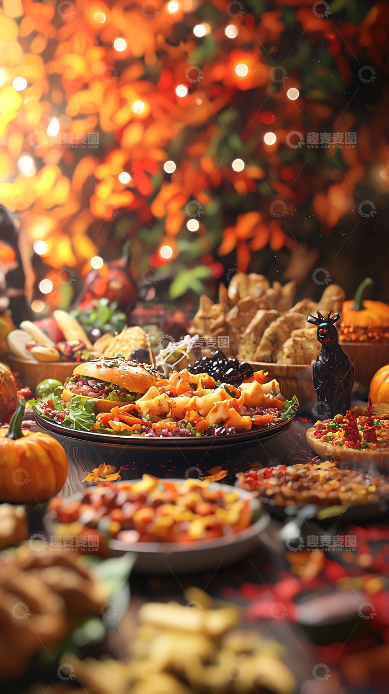 高清大图下载【趣麦麦图】万圣节主题餐桌布置