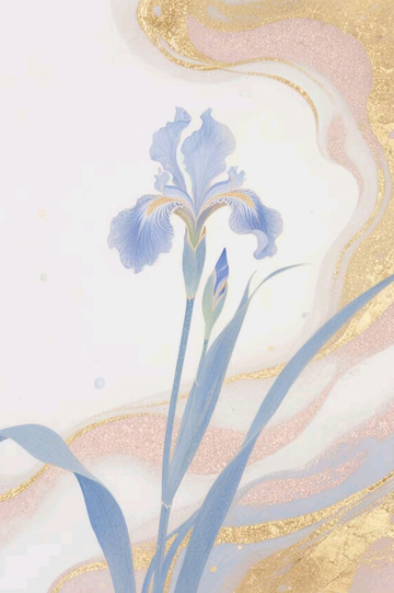 古风鸢尾花背景图