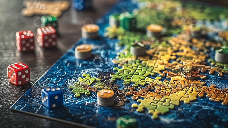 高清大图下载【趣麦麦图】拼图与桌面游戏组合