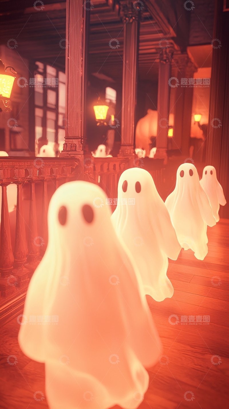 高清大图下载【趣麦麦图】幽灵游行的复古建筑