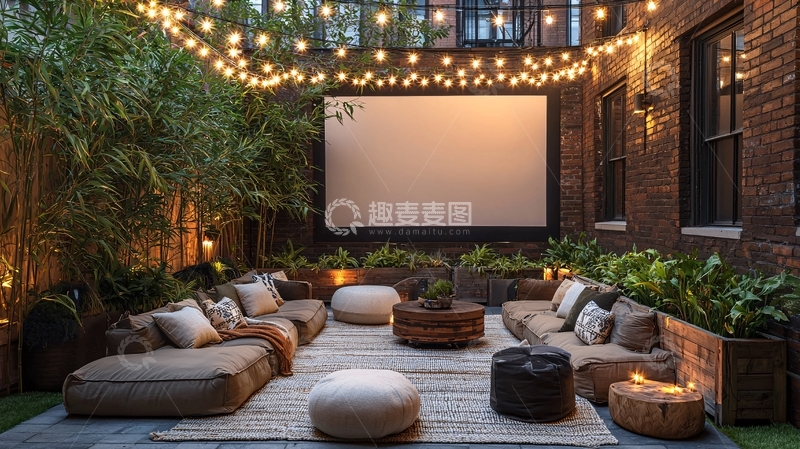 高清大图下载【趣麦麦图】露台样板间与开放式户外影院设计