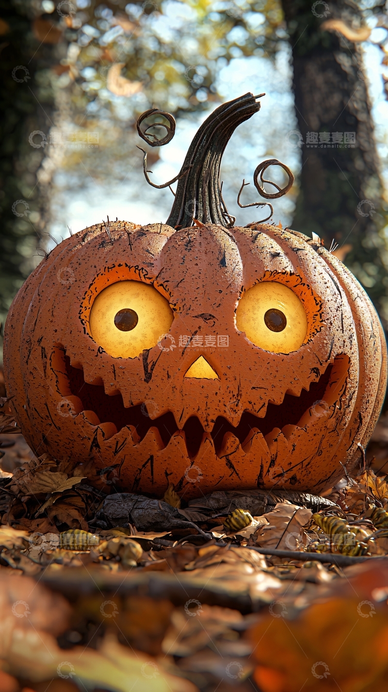 高清大图下载【趣麦麦图】万圣节南瓜灯户外场景