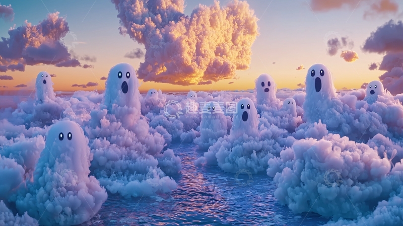 高清大图下载【趣麦麦图】云中的幽灵高清图片