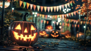 万圣节南瓜灯装饰场景