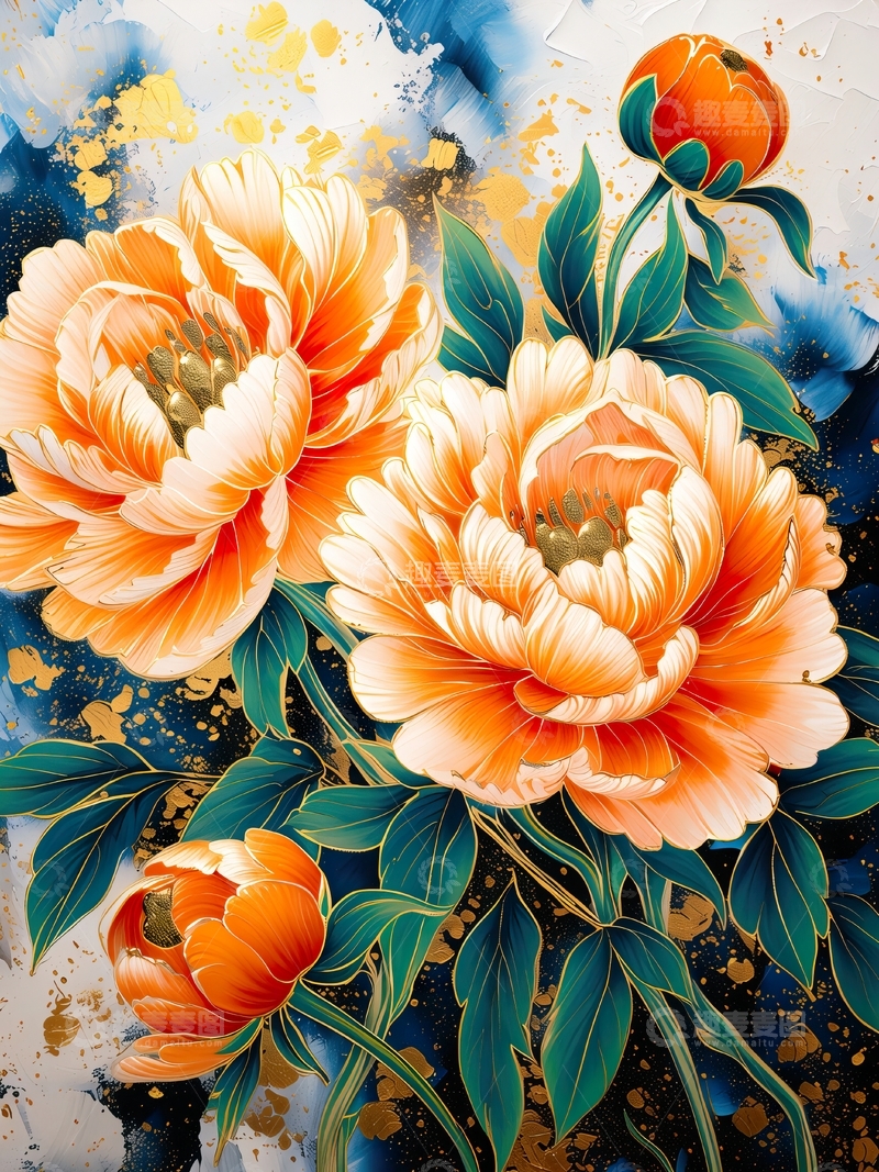 高清大图下载【趣麦麦图】华丽的牡丹装饰画14