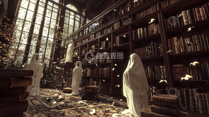 高清大图下载【趣麦麦图】幽灵图书馆高清图片