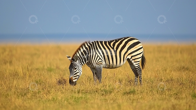 高清大图下载【趣麦麦图】草原上的斑马