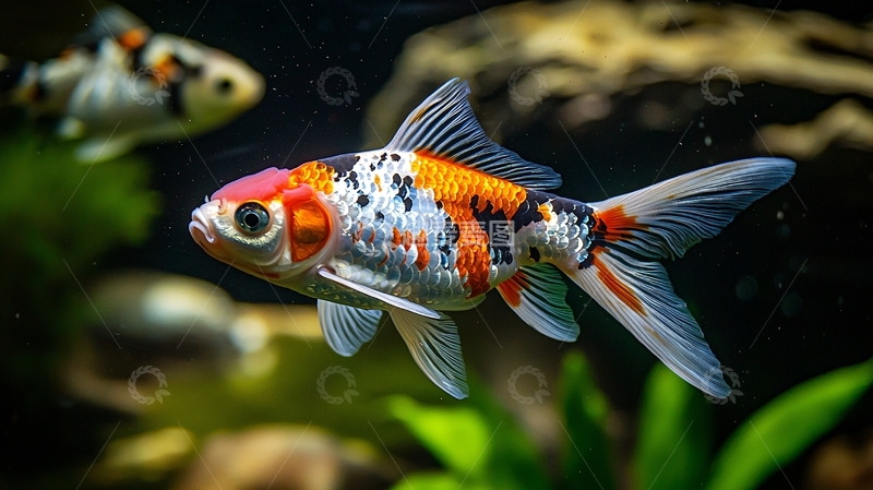 高清大图下载【趣麦麦图】锦鲤鱼水族馆场景