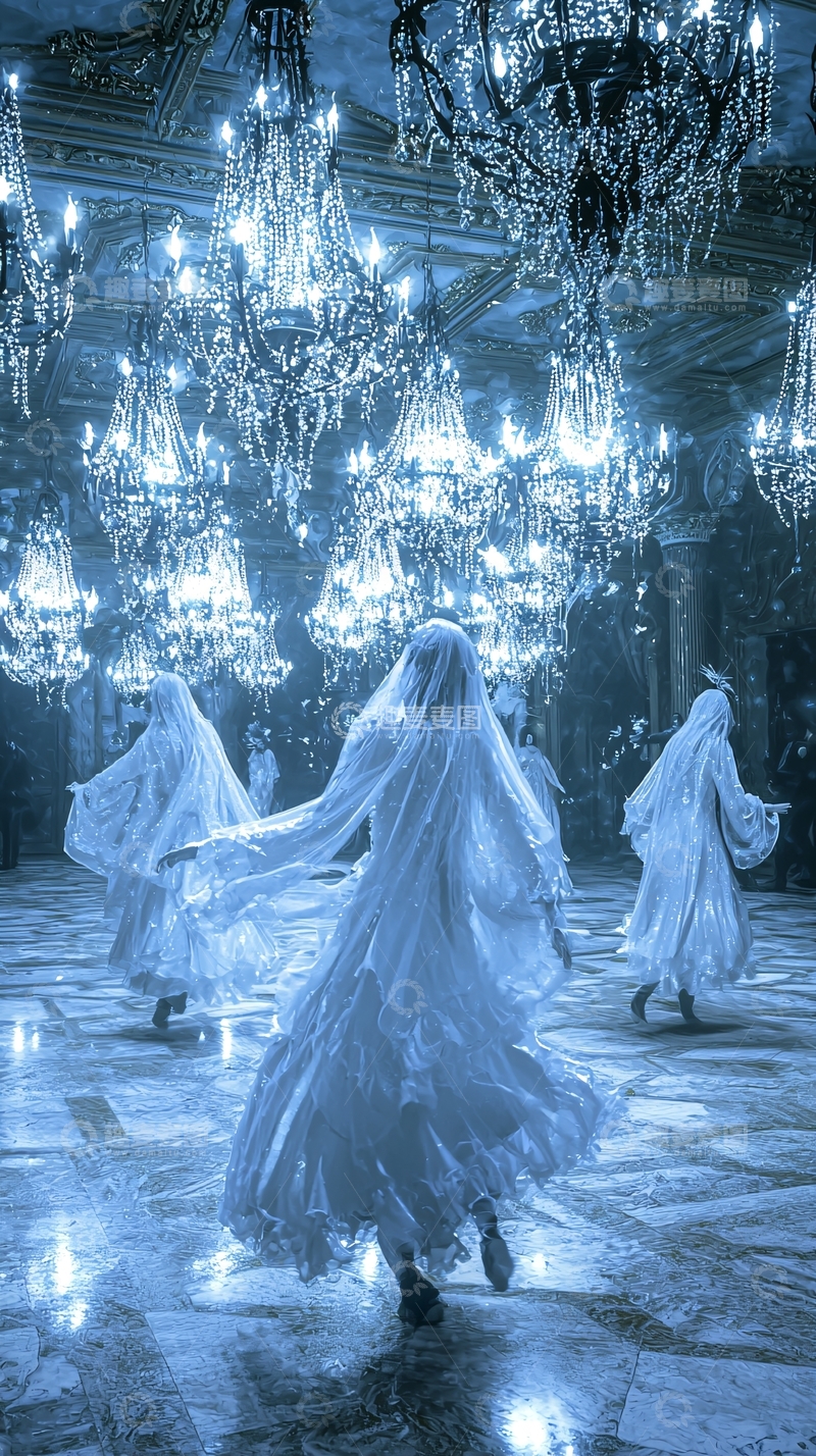高清大图下载【趣麦麦图】梦幻城堡中的舞者