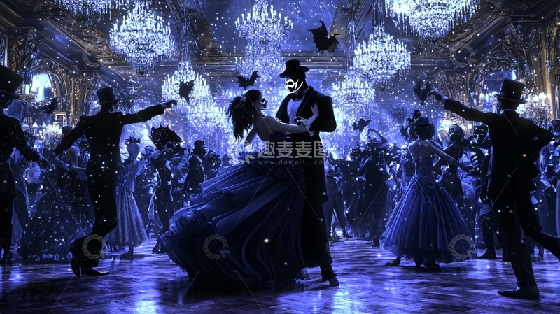 高清大图下载【趣麦麦图】万圣节舞会场景