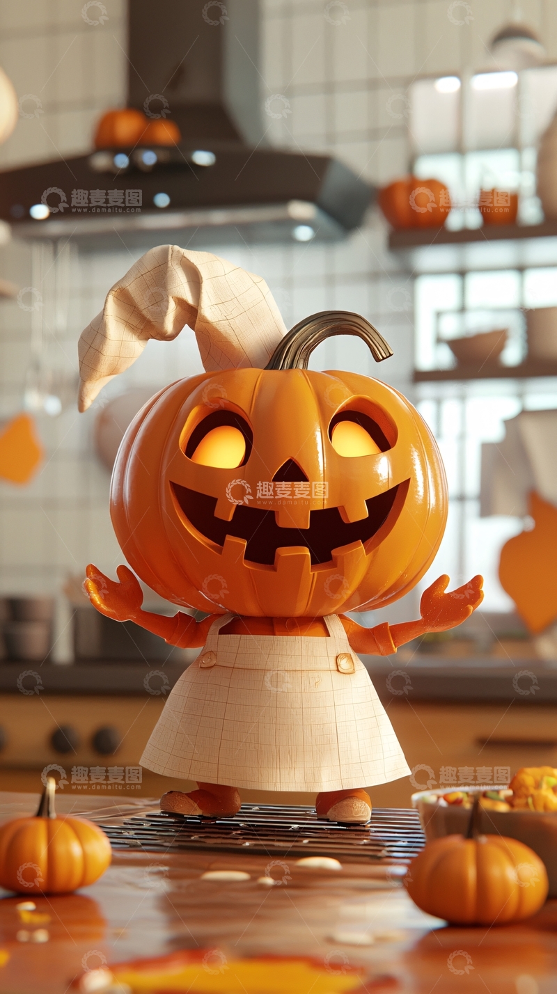 高清大图下载【趣麦麦图】万圣节南瓜灯装饰场景