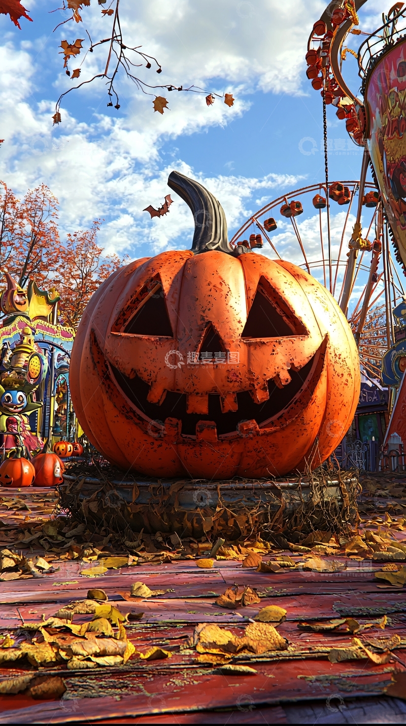 高清大图下载【趣麦麦图】万圣节南瓜乐园场景