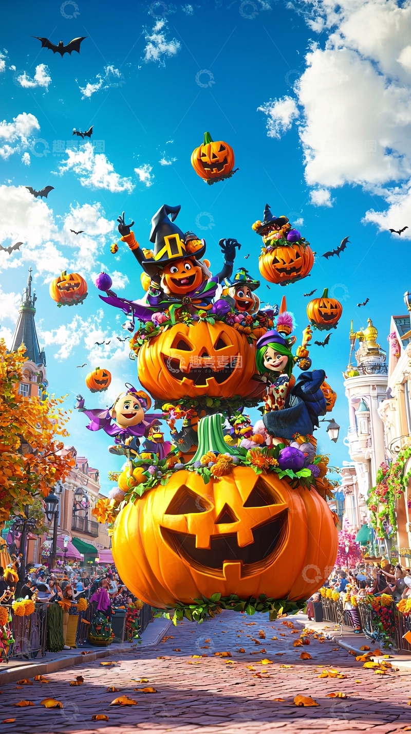 高清大图下载【趣麦麦图】万圣节南瓜游行庆典