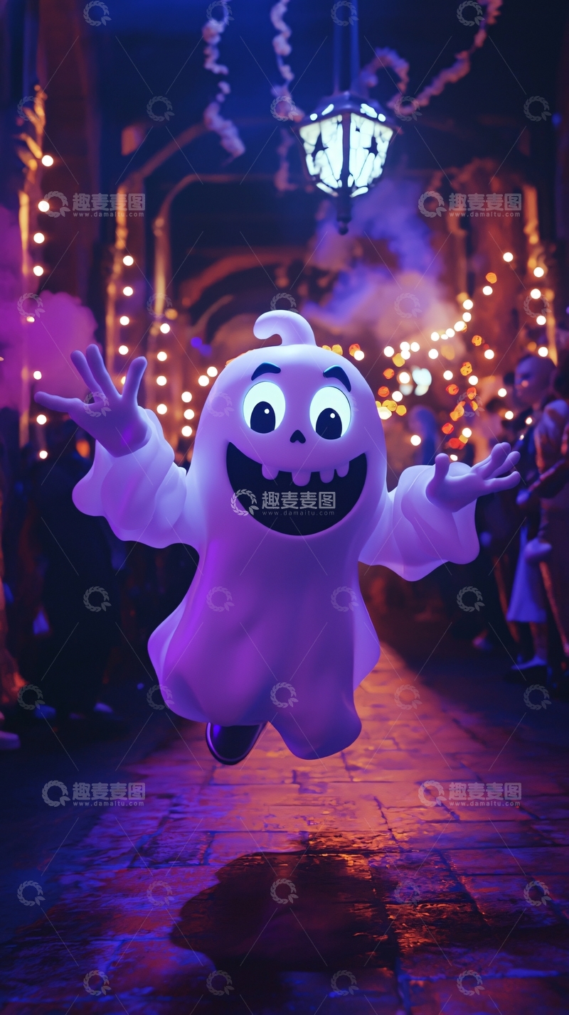 高清大图下载【趣麦麦图】万圣节鬼魂主题派对场景