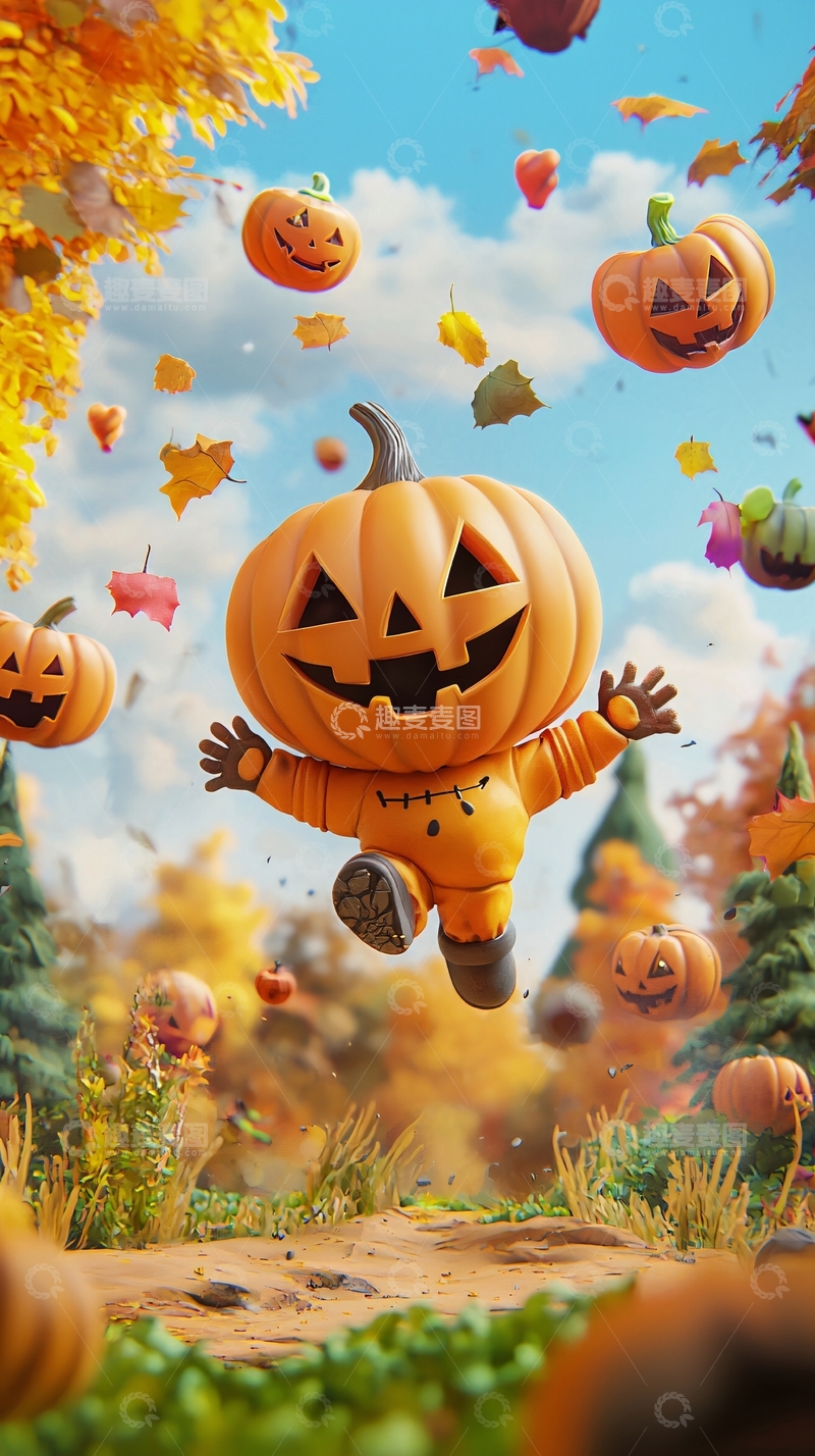 高清大图下载【趣麦麦图】万圣节南瓜派对场景