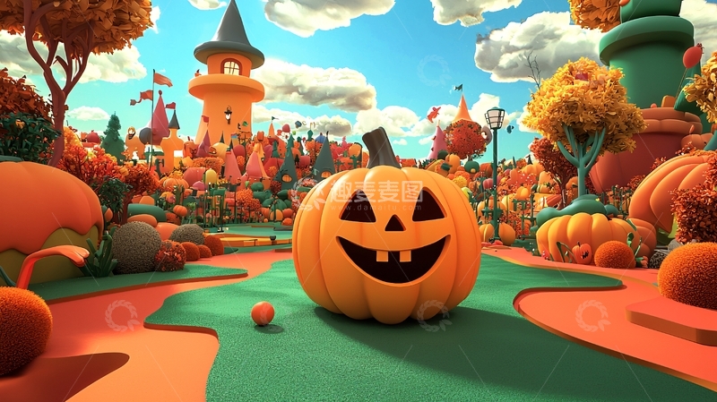 高清大图下载【趣麦麦图】万圣节南瓜乐园