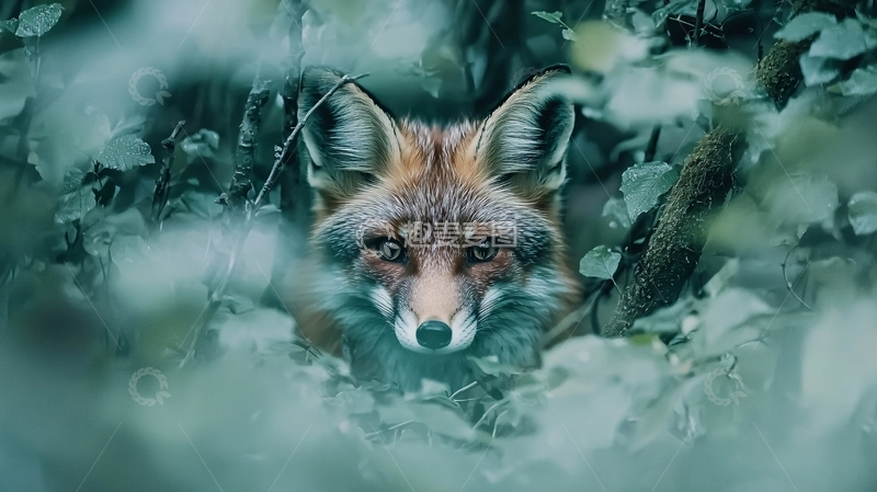 高清大图下载【趣麦麦图】森林中的狐狸