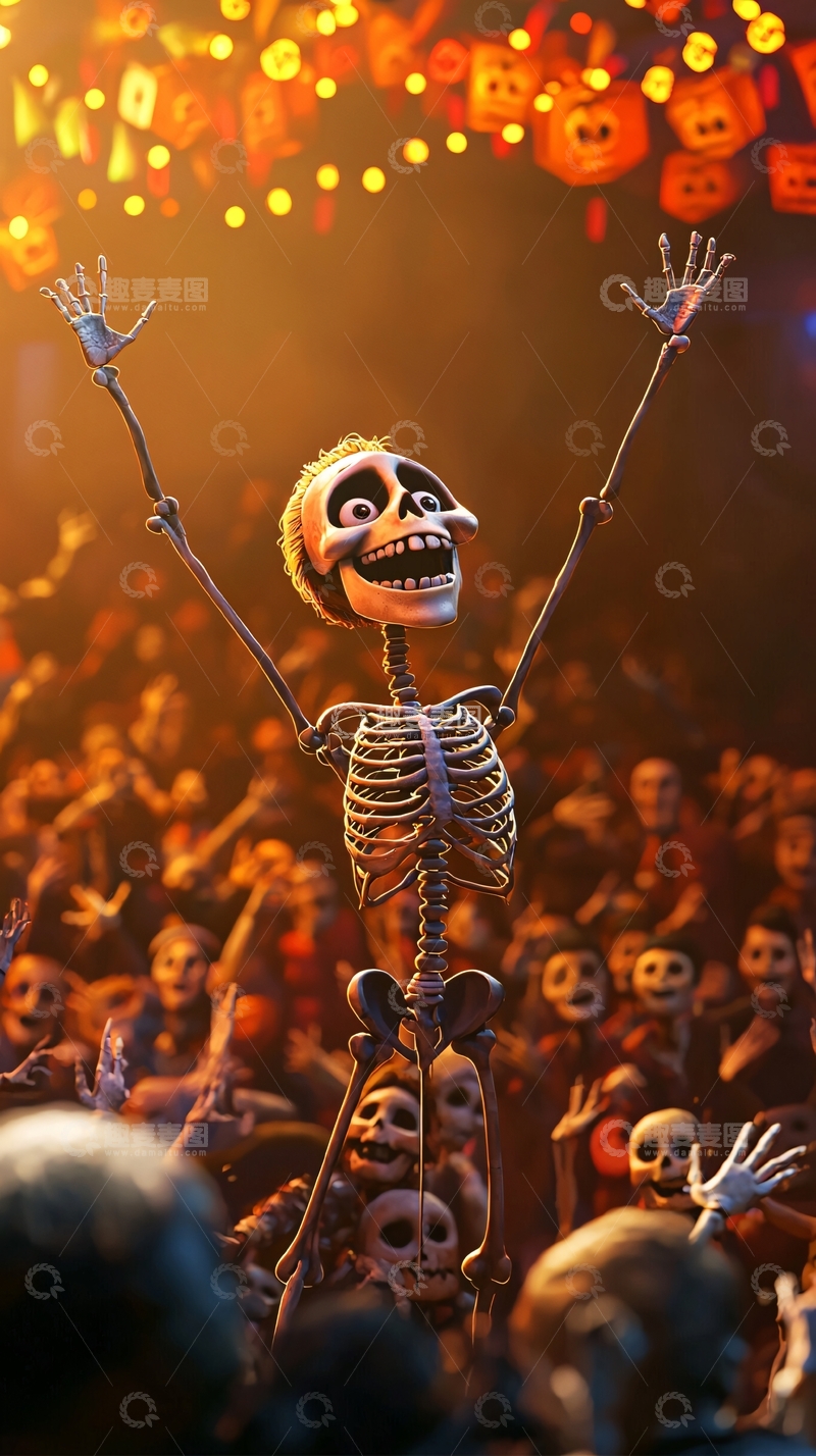 高清大图下载【趣麦麦图】骷髅狂欢节庆祝活动