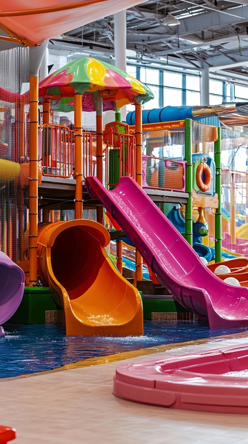 室内水上乐园滑梯游乐设施