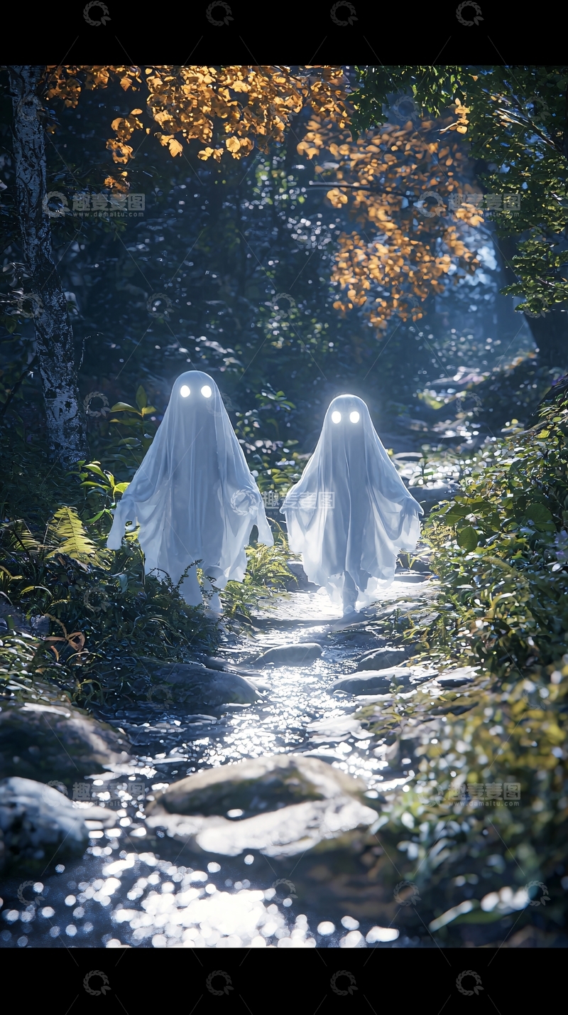 高清大图下载【趣麦麦图】幽灵森林中的神秘光点