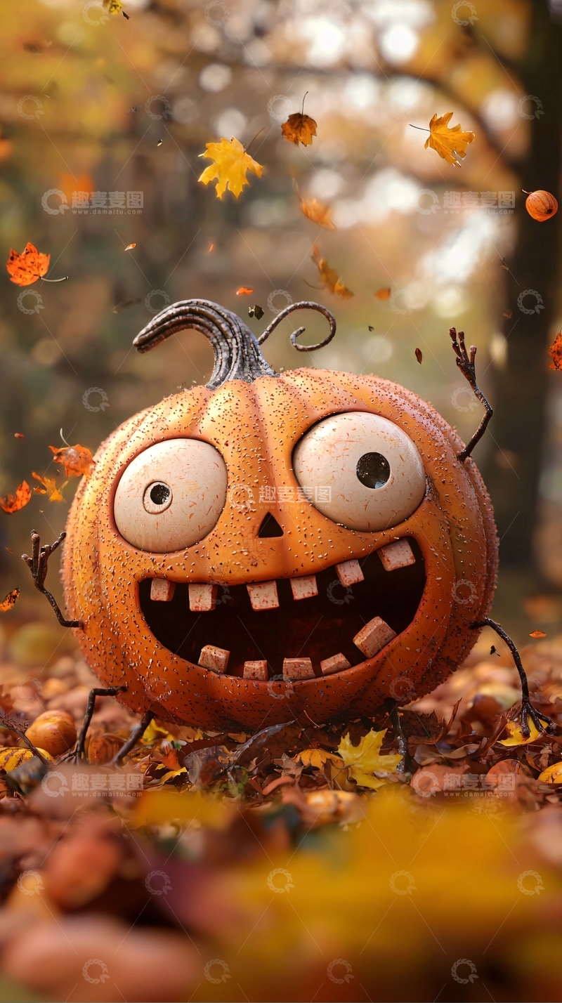 高清大图下载【趣麦麦图】万圣节南瓜卡通形象