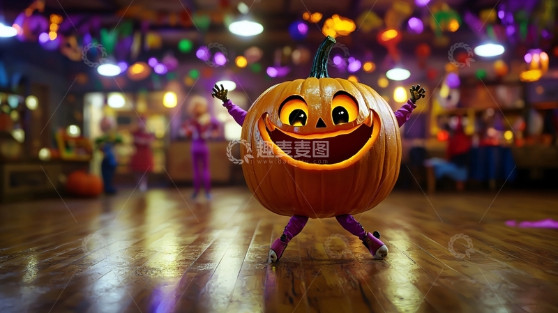 高清大图下载【趣麦麦图】万圣节南瓜灯舞会