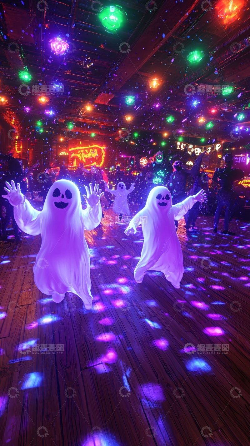 高清大图下载【趣麦麦图】万圣节舞会鬼魂主题派对