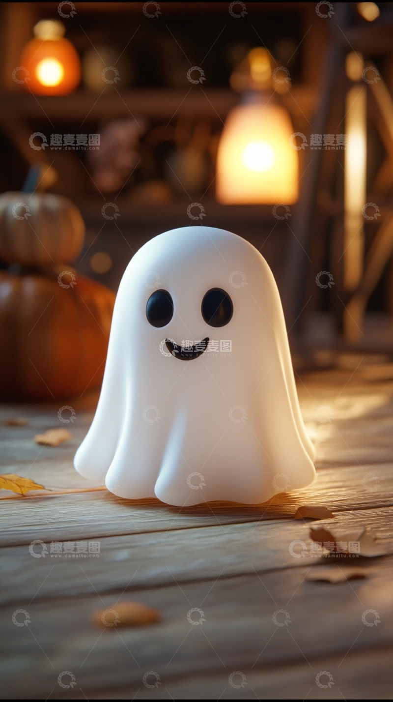 高清大图下载【趣麦麦图】万圣节鬼魂灯饰