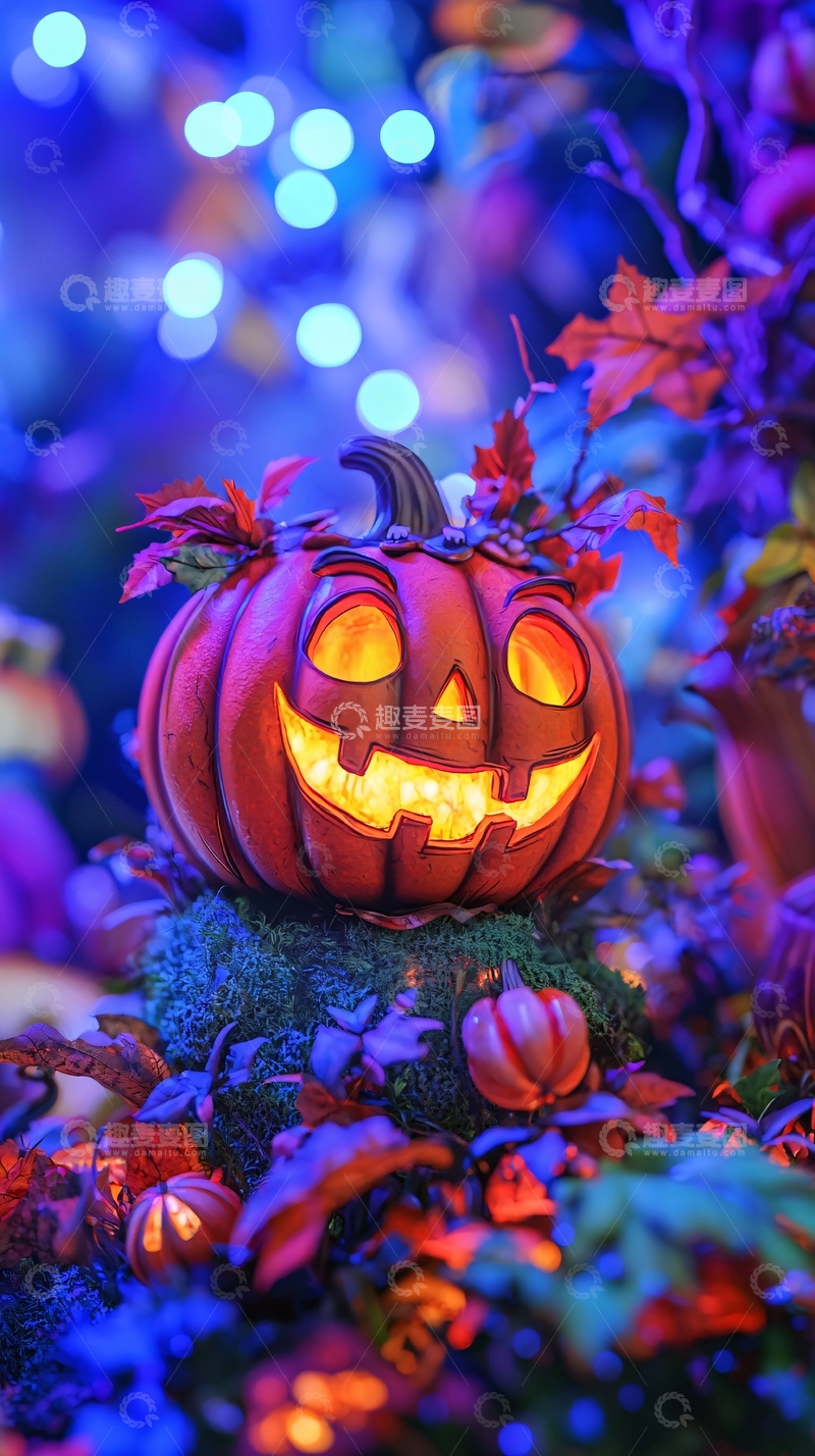 高清大图下载【趣麦麦图】万圣节南瓜灯装饰场景