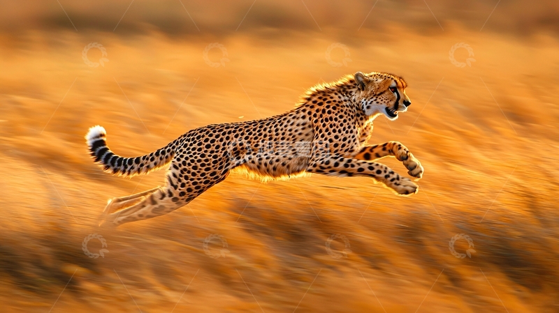 高清大图下载【趣麦麦图】猎豹奔跑的瞬间