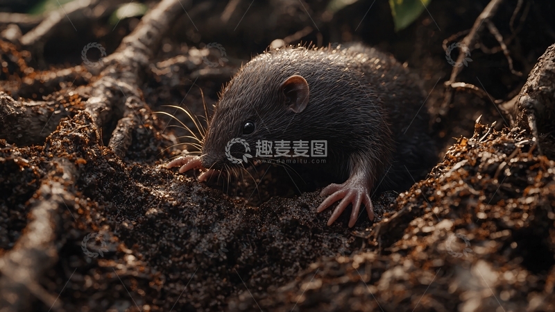 高清大图下载【趣麦麦图】深林中的小鼠