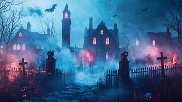 万圣节鬼屋与墓地