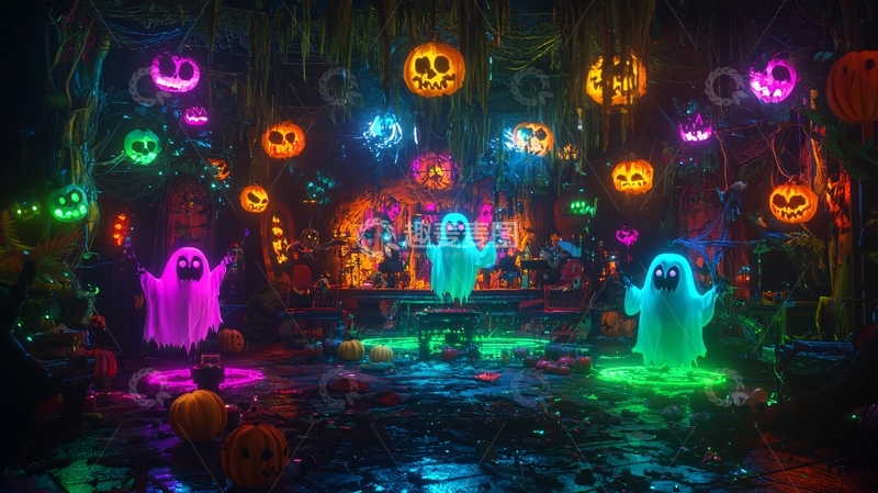 高清大图下载【趣麦麦图】万圣节主题鬼屋场景