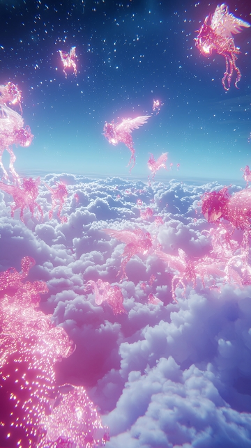 梦幻云海中的发光生物