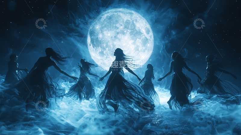 高清大图下载【趣麦麦图】月光下的舞者