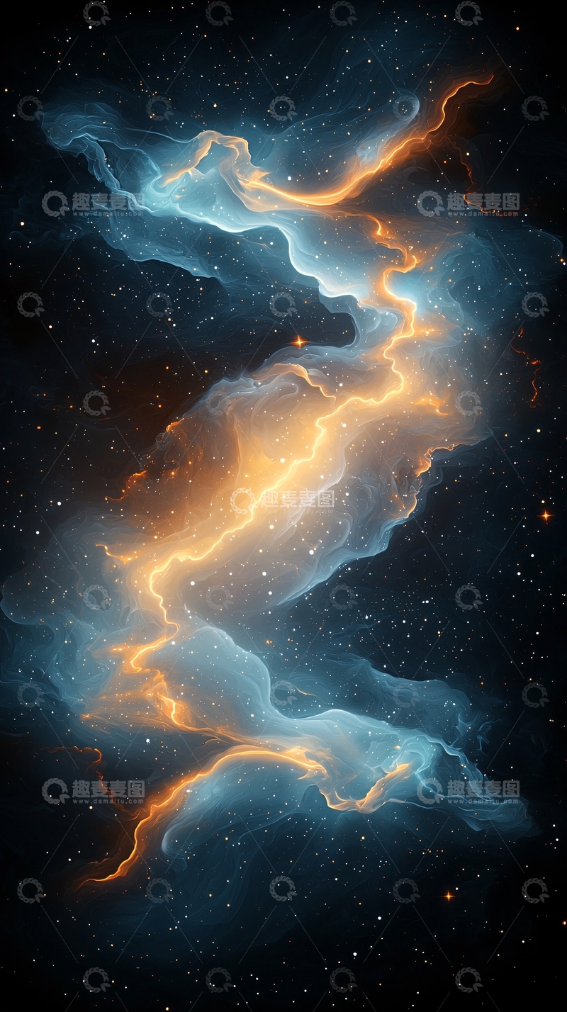 高清大图下载【趣麦麦图】宇宙星云流动光影