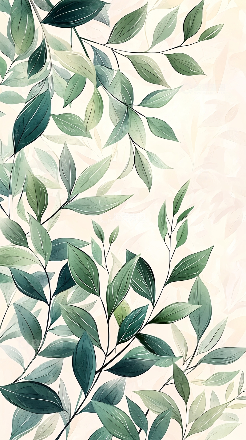 高清大图下载【趣麦麦图】清新自然植物叶子背景图