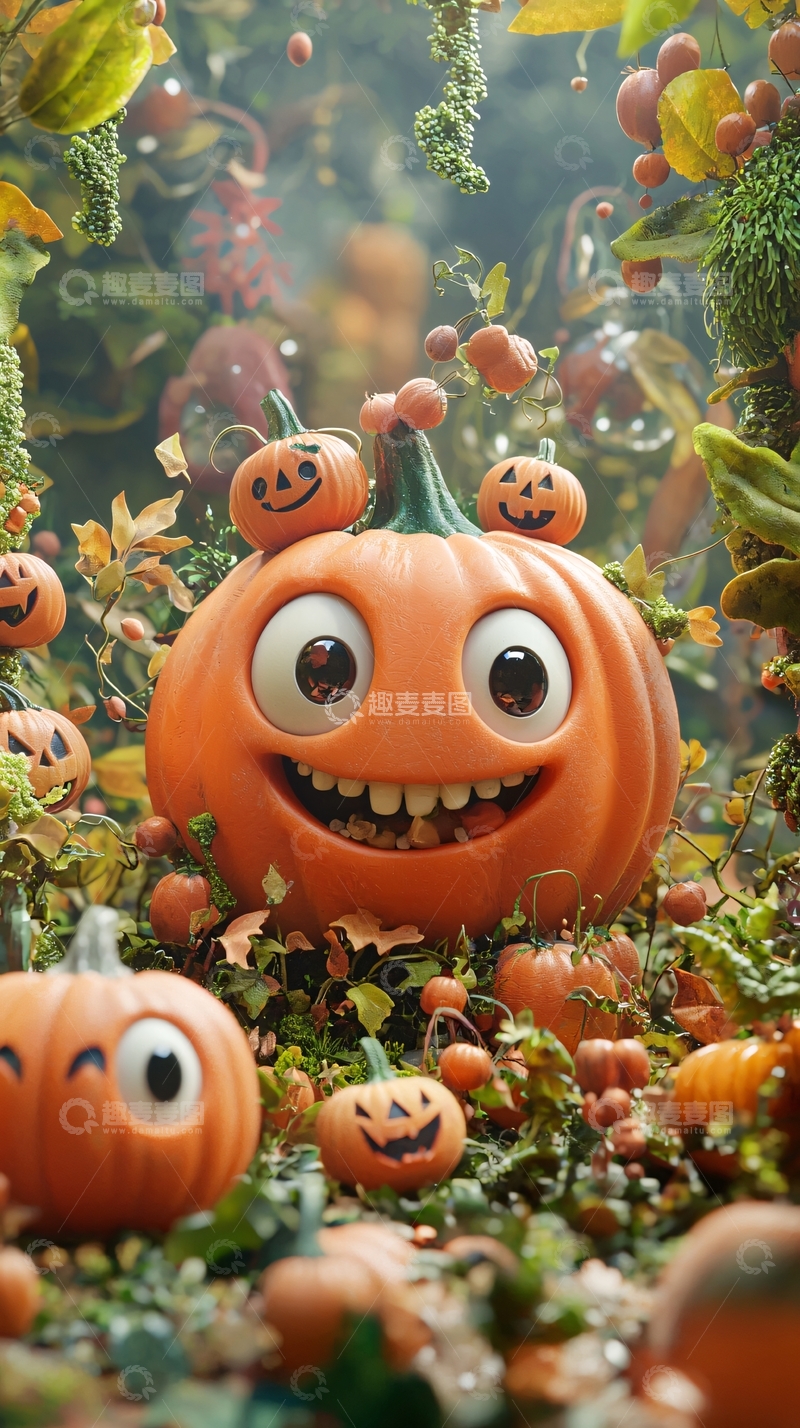 高清大图下载【趣麦麦图】万圣节南瓜乐园