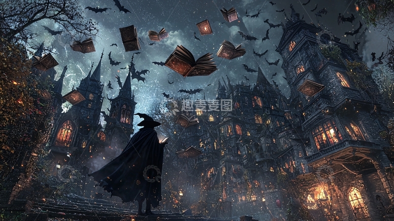 高清大图下载【趣麦麦图】魔幻城堡中的神秘巫师